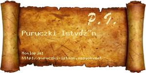 Puruczki István névjegykártya